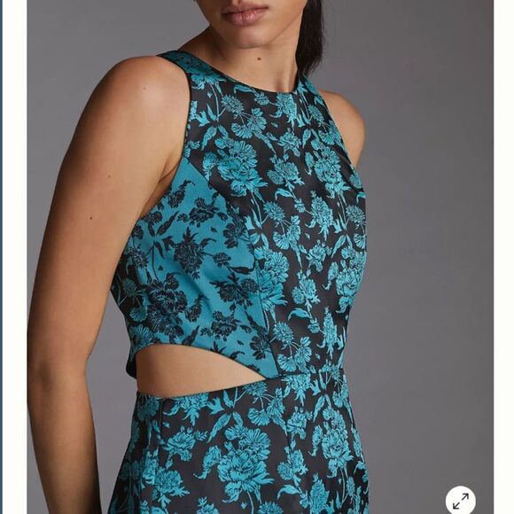 NWT Hutch Floral Jacquard Cut-Out Mini Dress Size 14 - Picture 4 of 14